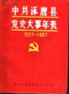 涿鹿县党史大事年表 1938-1987 PDF电子版下载